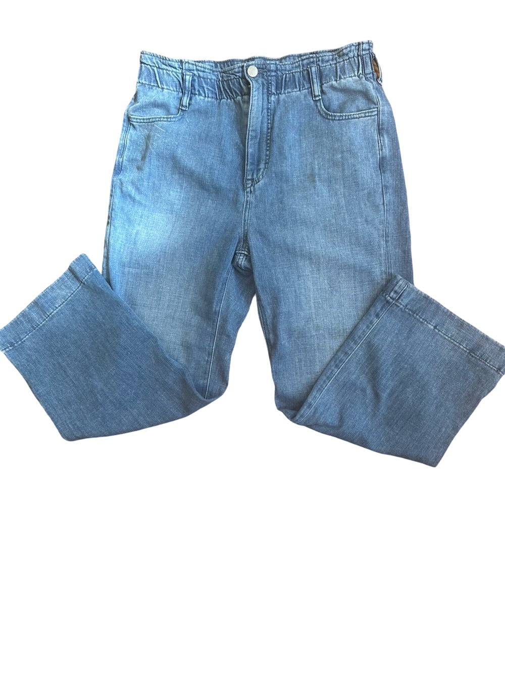 J.Crew women's paperbag-waist cropped wide-leg denim size 29